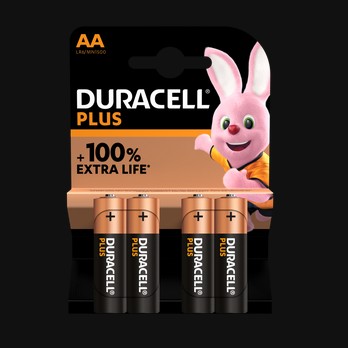 Duracell Plus Batteries 4 AA