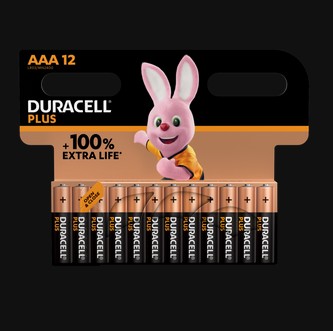 Duracell Plus batteries 12 AAA battery pack