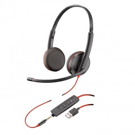 Plantronics C3225 Blackwire Stereo USB-A Headset 3.5mm